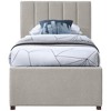 Meridian Furniture,Harper Linen Textured Fabric Twin Trundle Bed - 3 of 4