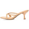 Journee Collection Womens Tallie Tru Comfort Foam Open Toe Mid Heel Pumps Tan 10 - 2 of 4