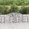 vidaXL Gabion Basket Set of 3 Silver Galvanized iron Large - 2 of 4