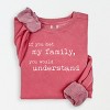 Simply Sage Market If You Met My Family You Would Understand Lightweight Garment Dyed Sweatshirt - M - Crimson - 2 of 4