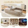 CAVINAS Modern Folding Chenille Futon Sofa Bed with Removable Foam & Pillows,Convertible Floor Sofa Couch for Living Room,Bedroom - 3 of 4