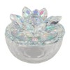 Sagebrook Home Decorative Rainbow Lotus Top Glass Trinket Dish for Jewelry and Keepsake Storage - 3 of 4