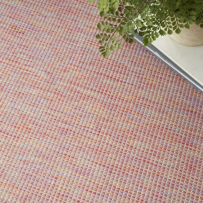 Positano 4' Round Rainbow Synthetic Washable Rug