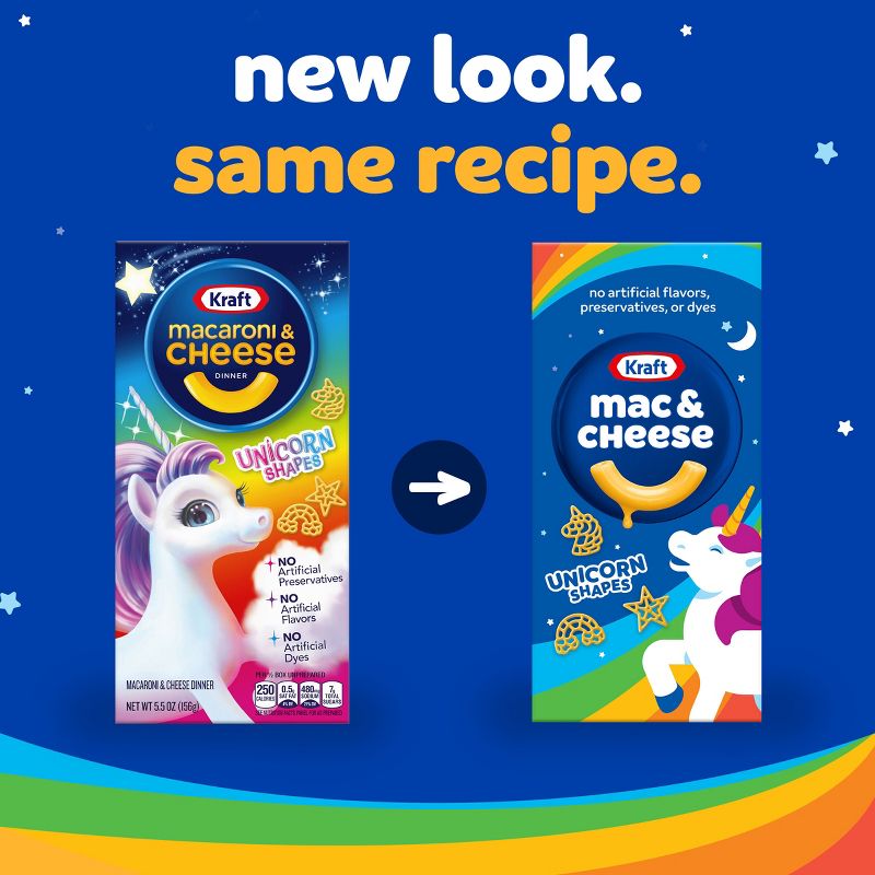 Kraft Mac and Cheese Dinner with Unicorn Pasta Shapes - 5.5oz, 3 of 13