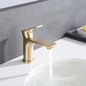 PAGED Brass Bathroom Faucet Single Handle Lavatory Basin Sink Faucet with Advanced Aerator, 1-Hole Faucet for Bathroom Sink - 1 of 4