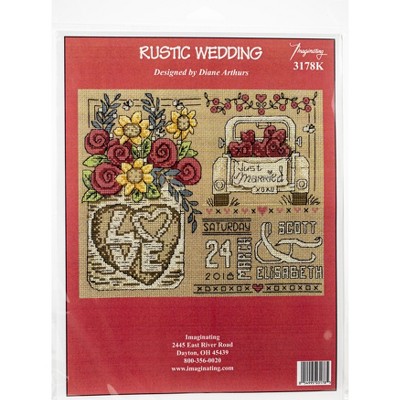 Imaginating Counted Cross Stitch Kit 9"X7.5"-Rustic Wedding (14 Count)