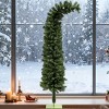 TopComfy Christmas Tree Stands Artificial Christmas Tree Festive Pencil Christmas Tree Cozy Snowy Decor for Living Room, Green, 35.46"*11.82"*5.91" - 2 of 4