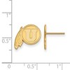 Black Bow Jewelry 10k Yellow Gold Utah Runnin Utes NCAA Post Earrings - 2 of 3