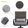Greemotion 2pc Arosa Outdoor Counter Height Steel Swivel Patio Chairs with Lumbar Pillows Gray: UV & Weather-Resistant, 360° Swivel Function - 3 of 4