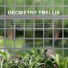 PexFix 71" x 35.4" Tall Wrought Iron Garden Trellis with Planter Box Gray Outdoor Plant Support for Climbing Flowers Vines Patio Yard Decor - 4 of 4
