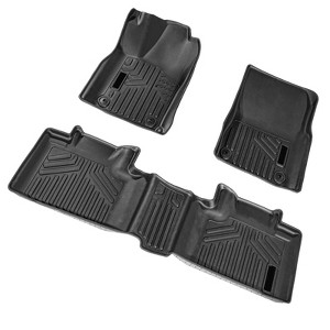VEVOR Automotive Floor Mats, Fits for Toyota RAV4 (Not for Hybrid or Prime) 2019-2024, 3 pcs Front and 2nd Row Liners, Black - 1 of 4