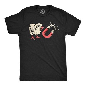 Mens Chick Magnet T Shirt Funny Holiday Sunday Baby Chick Holiday Novelty Tee - Crazy Dog Men's T Shirt - 1 of 4