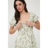 August Sky Women's Front Keyhole with Self Tie Floral Midi Dress - 4 of 4