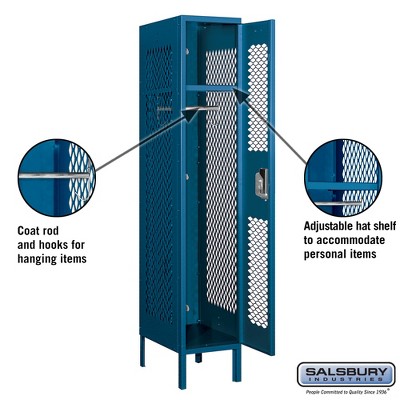 Deep Blue 66" Freestanding Steel Vented Locker