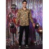 Lars Amadeus Men's Animal Print Button Down Long Sleeves Party Vintage Shirts - 3 of 4