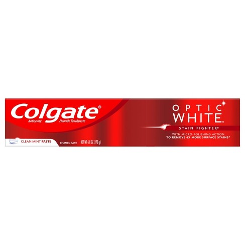 Colgate Optic White Stain Fighter Whitening Toothpaste - Clean Mint ...