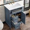 JUJABU 24" Bathroom Vanity with Ceramic Sink, 2 Drawers and  Adjustable Shelf - 3 of 4