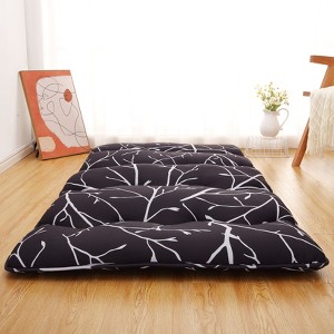 Floral Print Style Japanese Floor Mattress Indoor Living Room Bedroom Furniture, Tatami Mat Portable Floor Bed Roll Up Mattress for Camping Travel - 1 of 4