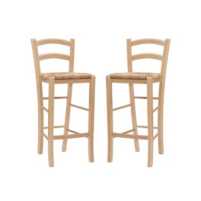 Set of 2 Emilo Barstools Natural - Linon