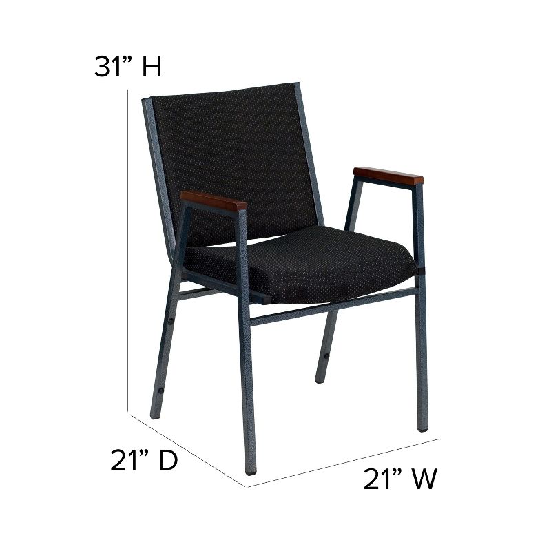 Flash Furniture HERCULES Series Heavy Duty Stack Chair with Arms, 4 of 12