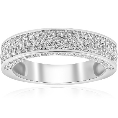Pompeii3 1 ct Diamond Wedding Ring 14k White Gold Womens Anniversary Band