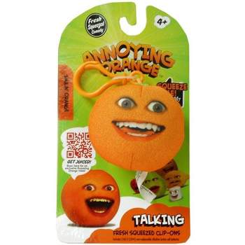 License 2 Play Inc Annoying Orange 2.25" Talking Plush Clip On: Smiling Orange
