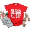 Sleigh All Day Block Distressed - Women's Garment Dyed Graphic T-Shirt - 2 of 4