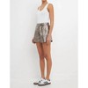 Women's High-waisted Faux Leather Short - Grey Lab - 2 of 4
