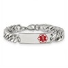 Black Bow Jewelry Men's Stainless Steel Red Enamel Medical I.D. Rambo Bracelet, 8.5 Inch - 3 of 4
