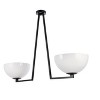 Elegant Lighting Jeanne 2 lights black and white glass flush mount - 3 of 4