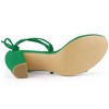 Allegra K Women's Clear Strap Padded Insole Lace Up Block Heels Sandals - 4 of 4