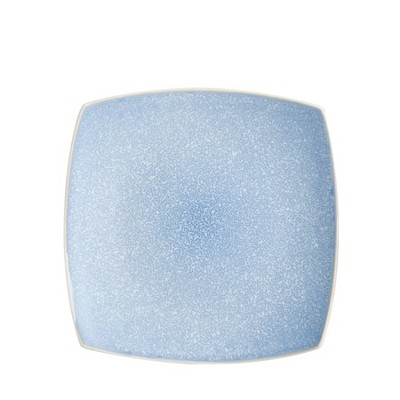 Aqua Blue Square Ceramic Dinnerware Set, Service for 4