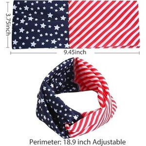 Syncfun July 4th - 4 Pcs Patriotic Accessory Flag Headband, Bandana & Hairpins Accessories, 4 Pcs - 1 of 4