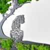 Gulches Tiger Metal Art Moss Wall Decor - Striking Iron and Moss Fusion for Your Space - 4 of 4