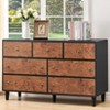 Drawers Dresser for Bedroom, 46" Tall Dressers & Chests of Drawers w/Curved Profile Design & Vintage Circle Handle, Wood Vertical Dresser - 3 of 4