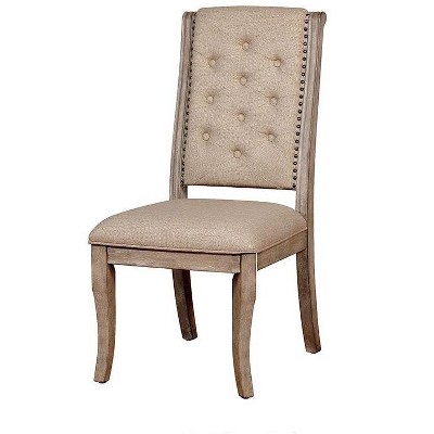 NicBex Tufted Dining Chair Set of 2 Modern Upholstered Kitchen Chairs with Nailhead Trim Transitional Dining Room Furniture,Gray