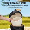 13-Inch Portable Ceramic Charcoal Grill with Grill Stand, Egg Shaped Ceramic Charcoal Grill w 10.6" Stainless Steel Cooking Grate - 3 of 4