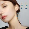16 Pairs Moon Star Earrings for Women Dangle Earth Planet Asymmetrical Drop Earrings Astronaut Spaceman Stud Earrings Jewelry - 3 of 4