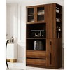 TIRAMISUBEST 71" Multifunctional Decorative storage cabinets Wood Display Cabinet with Multi-Tier Pull-Out Shelves Wooden Pantry Storage - 4 of 4
