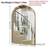 Vintage Arched Mirror Large Antique Gold Ornate Traditional Metal Vanity Baroque - 2 of 4
