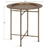 Kate and Laurel Razza Round Metal Side Table, 19x19x20, Gold - 2 of 4
