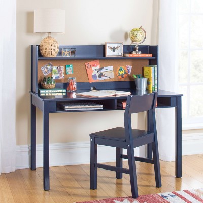 Martha Stewart Kids' Desk with Hutch and Chair Set: Kids Desk and Chair Set with Storage for Ages 5-12 | Wooden Study Desk with Chair