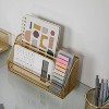 Martha Stewart 6pc Metal Mesh Piece Set Gold: Office Desk Organization & Accessories, Drawer Organizers - 4 of 4