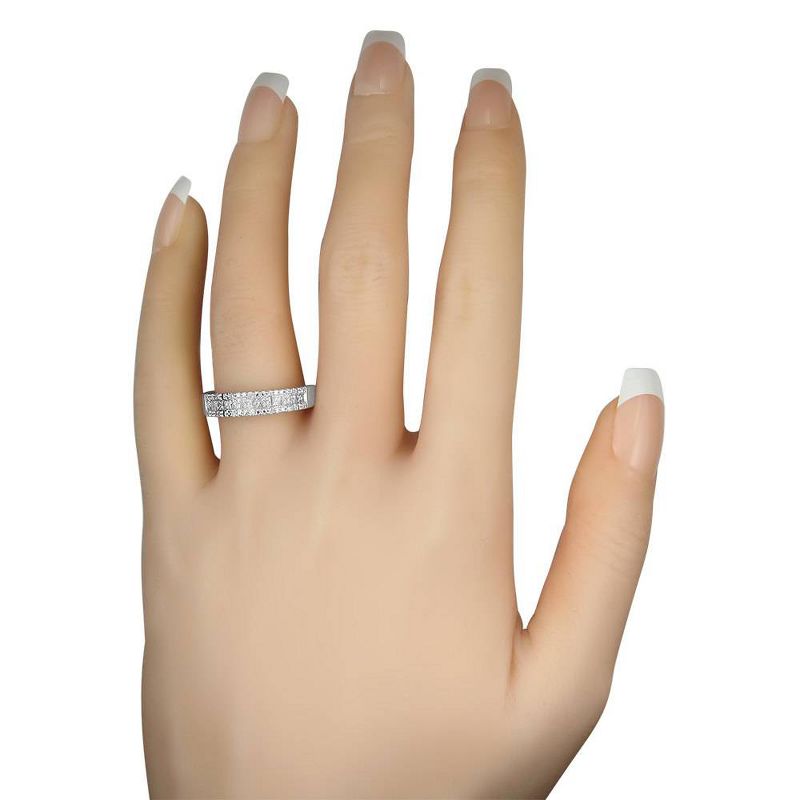 Pompeii3 1/2ct Princess Cut Diamond Wedding Ring 14K White Gold, 3 of 5