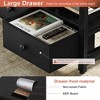 WOWLIVE Farmhouse Wood Coffee Table, Small Cocktail Table with 2 Drawers - 4 of 4