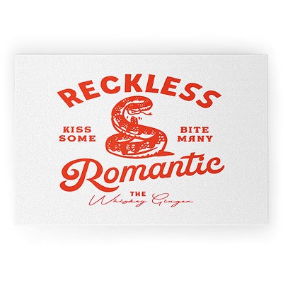 The Whiskey Ginger Reckless Romantic Kiss Some Bite Many 36" x 24" Welcome Mat - Society6