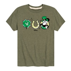 Boys' - Disney - Mickey St Patricks Icons Short Sleeve Graphic T-Shirt - 1 of 4