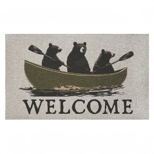 Stupell Industries Welcome Rowing Bears Printed Outdoor Imitation Sisal Door Mat, design by Jim Baldwin - 1 of 4
