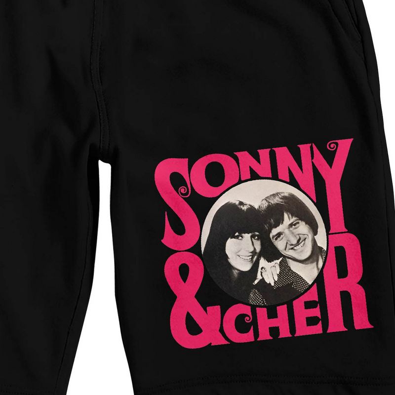 Sonny and Cher Men's Black Lounge Shorts, 2 of 4