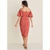 VENUS Womens Fluted Satin Midi Dress - 2 of 4